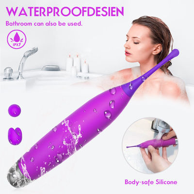 Pink Lady Vibrator Wand Vibrator Sex Toy Waterproof Soft Dildo 7 Multi Speeds Purple